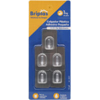 Colgador de cocina y baño adhesivo de plástico cromado 5 unidades
