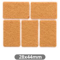 Set 5 fieltros adhesivos cuadrados 28x44mm Marron GSC 003802773