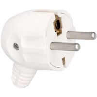 Clavija / Enchufe Salida Lateral 16 A. 250 V. Blanca