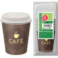 Bolsa con 8 Vasos de Café + Tapa con Agujero 250cc Best Products Green