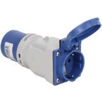 Adaptador Industrial Clavija-Base Schuko Ip44 16a 230v