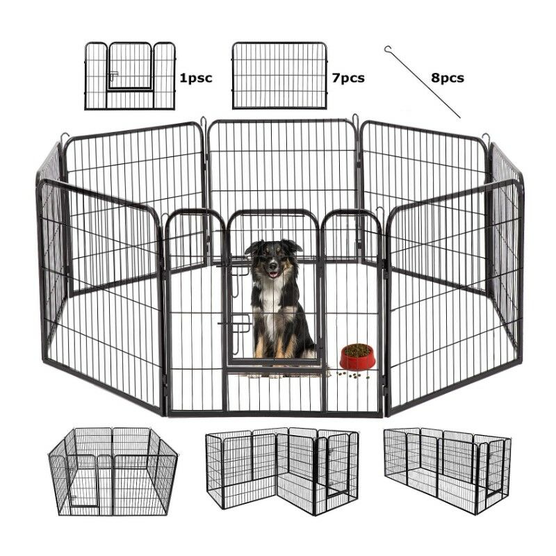 Parque para Mascotas,Jaula Plegable para Animales,Corral Entrenamiento de Cachorros,Recinto del parque,para perros de metal