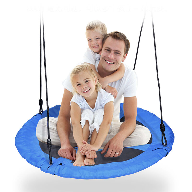 Columpio Nest columpio Columpio Jardín Nido de Altura Ajustable para Niños y Adultos para Exteriore Azul 100cm