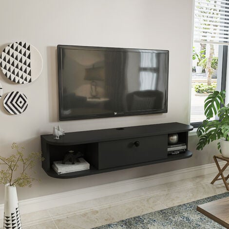 Decorotika Ibarra Floating Wall Mounted TV Cabinet for TVs up to 55 inches - Anthracite