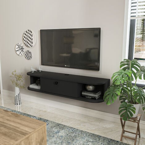 Decorotika Ibarra Floating Wall Mounted TV Cabinet for TVs up to 55 inches - Anthracite