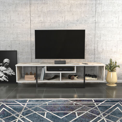 Metal floating shop tv stand