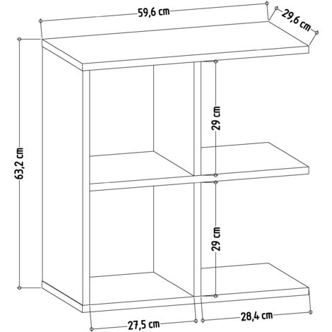 Decorotika Hamlet Side Table Coffee Table Cocktail Table - Oak and Anthracite