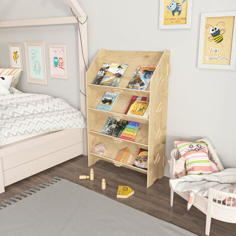 Decorotika Aros 4-Tier MDF Bookcase Bookshelf Shelving Unit Screwless Design