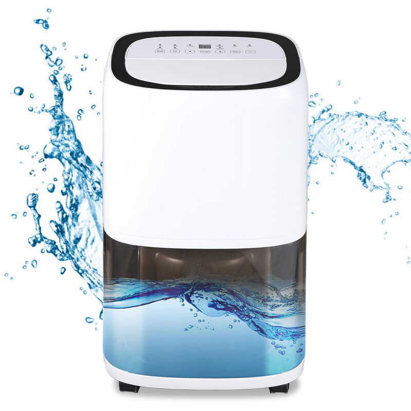 Hengda Déshumidificateur d'air Électrique 26L/Jour Réservoir d'eau 5.5 L, Déshumidificateur  d'Air Silencieux