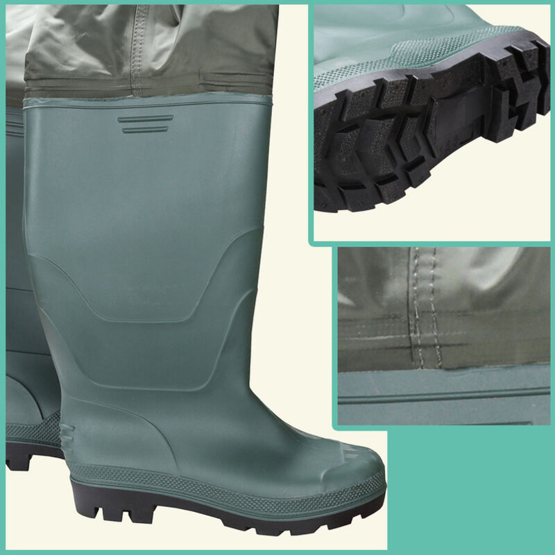 Pantalon De Pêche étanche échassier Avec Bottes Intégrées - Taille 6-7 - Unisexe Noir