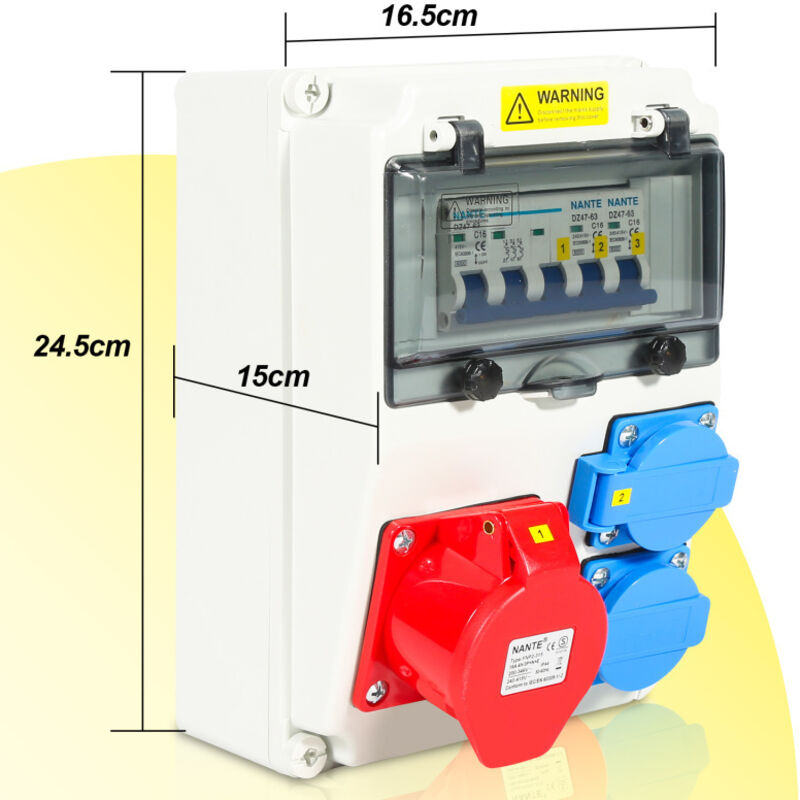 B G E-Tech GS16 Prise Schuko Pour Rail DIN 16A 230V 2P T Prise Intégrée Pour Installation De Tableau De Distribution, Armoire De Commande, Armoire De Compteurs, Prise De Contact De Protection Pour Mo