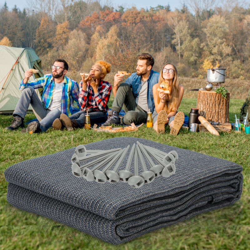 Bâche De Protection Extérieure Universelle Imperméable Réversible Avec œillets - 150g - Gris Et