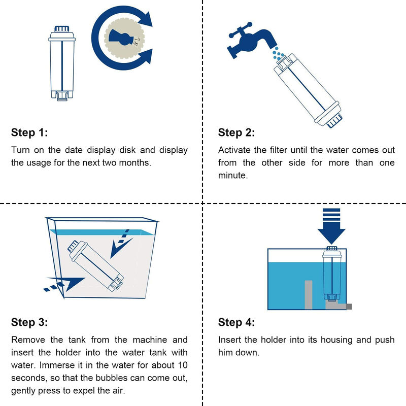 Filtre sous évier Aquaphor - Système de filtration d'eau à charbon actif -  3 étapes - 2,5 l/min - Avec robinet