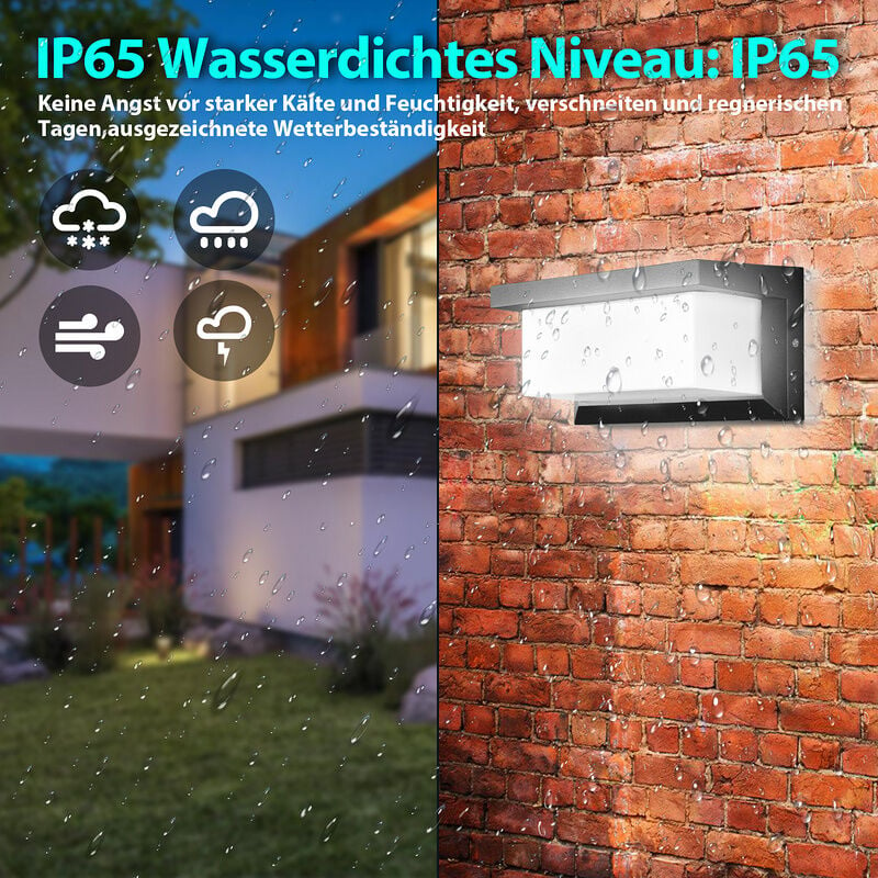 Einfeben - Applique Murale LED 18W capteur LED IP65 éclairage