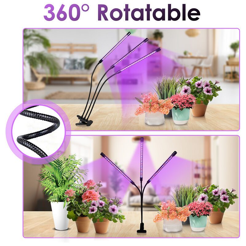 Lampe de Plante, EWEIMA 80 LEDs Lampe de Croissance à 360° Éclairage  Horticole Avec, Lampe