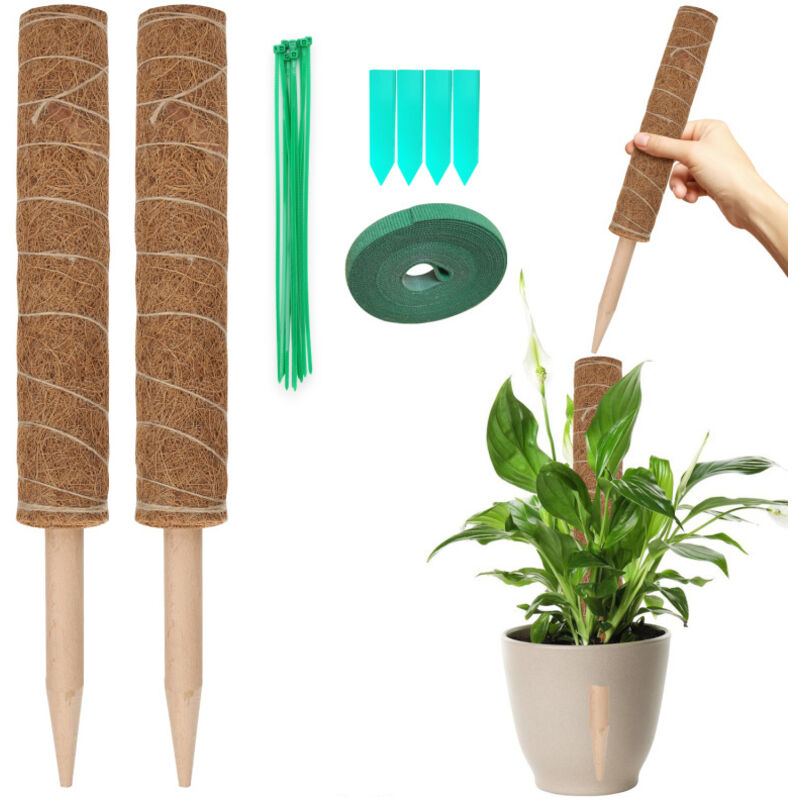 Tuteurs Pour Plantes Grimpantes – Lot De 4, 70 Cm, En Fibre De Coco Et Aluminium, Avec Accessoires De Fixation