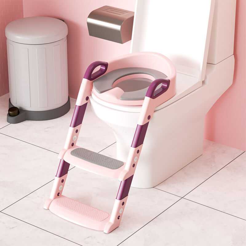 Réducteur WC Enfant Avec Marche – Siège Pliable, Antidérapant, Design Dinosaure, Pour L’apprentissage De La Propreté