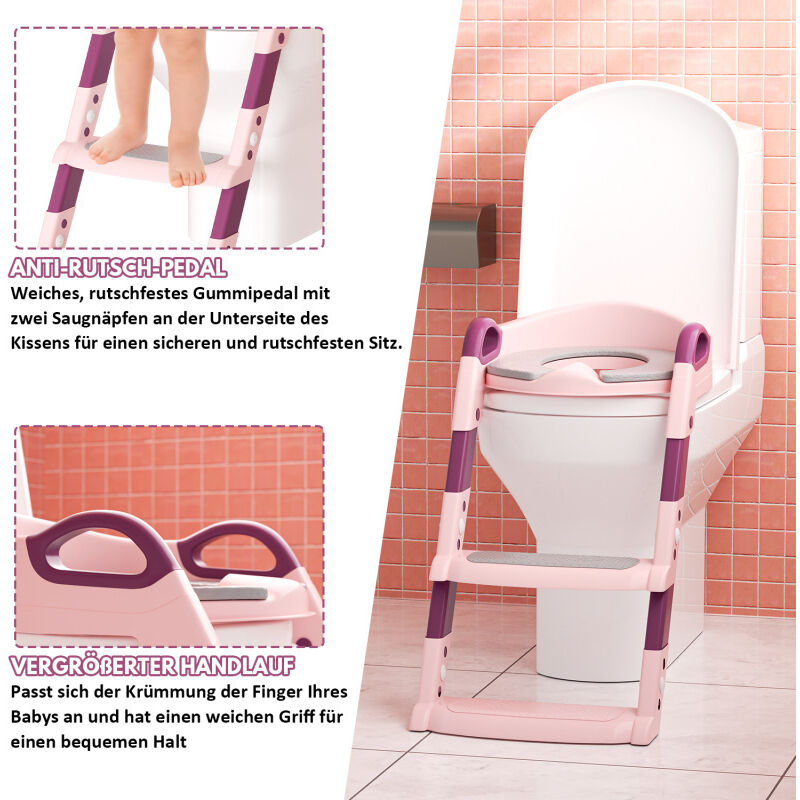 Escalier Toilette Enfant Design Coloré Best-seller Siège De Toilette Avec échelle Pour Enfants Et Bébés à Reducteur Toilette Enfant Pliable Escalier Toilette Enfant Design Coloré Best-seller Siège De Toilette Avec échelle Pour Enfants Et Bébés à Reducteur Toilette Enfant Pliable