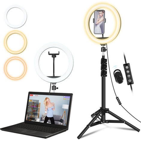 Trépied Stand Anneau Téléphone portable lampe à LED caméra Selfie - 10  Pouces