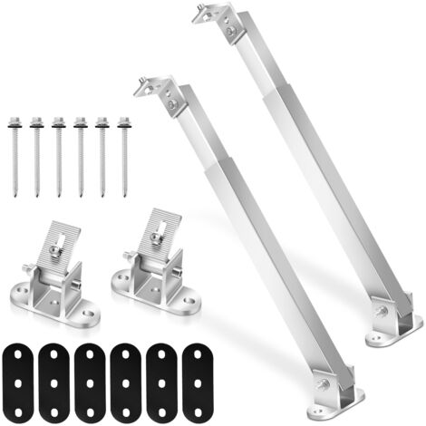 Kit De 12 Supports En Z Aluminium Pour Panneaux Solaires - Fixation Toiture, Voiture, Bateau