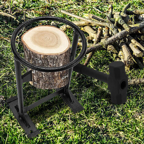 SWANEW Fendeuse à bois manuelle avec marteau et sac Fendeur Bois en Acier  Fendeur de bois