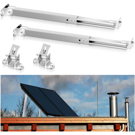 Support pour panneau solaire PV 15-30°Réglable Support panneau pour montage sol Support Fixation Panneau solaire