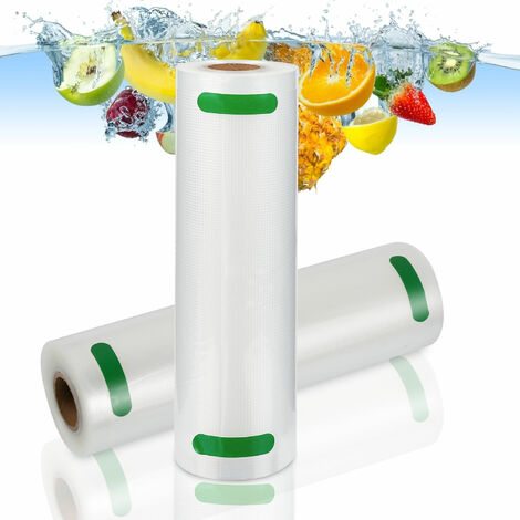 Rouleaux De Sacs Sous Vide Alimentaires 20x600 Cm (2 Rouleaux) - Compatibles Toutes Machines Sous Vide, Avec Étiquettes