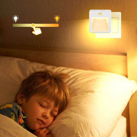 Veilleuse LED Crépuscule Intelligent pour Enfants et Adultes, Veilleuse  Murale, Prise, Blanc Chaud, Capteur Foster, Chambre, Couloir, Cuisine