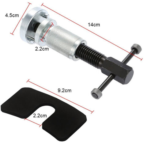 Outil Cliquet Rétracteur Piston Frein Universel - Rouge, Avec 4 Crochets Plaquette, Presse Étrier Voiture & SUV, Acier Militaire Robuste