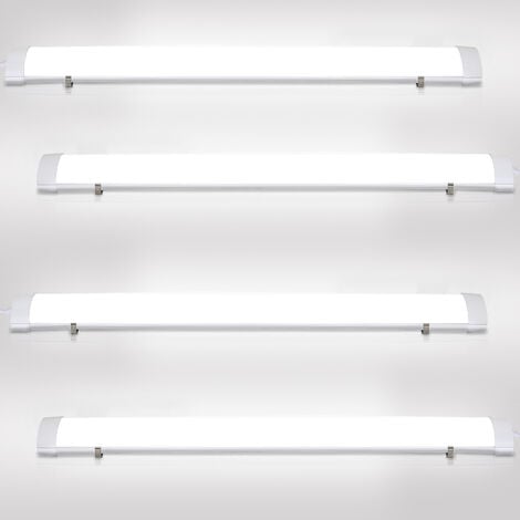 Lampe LED pour locaux humides Blanc neutre Atelier Plafonnier Garage 120cm  36W