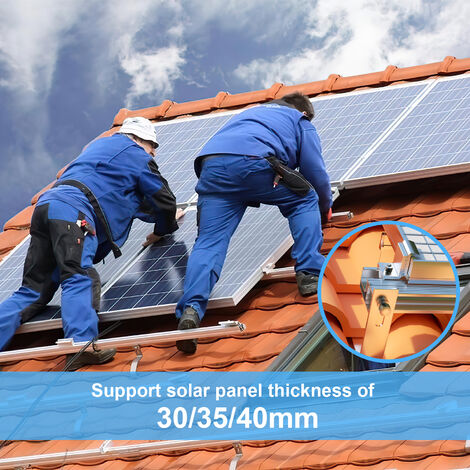 Support de fixation kit de montage sur toiture, sol ou mural pour 6  panneaux solaires 30mm d'épaisseur