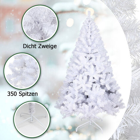 Sapin De Noël Artificiel 90 Cm Avec 78 LED Blanc Chaud - 8 Modes D'éclairage - Branches Denses PE/PVC - Pied Stable - Intérieur/extérieur