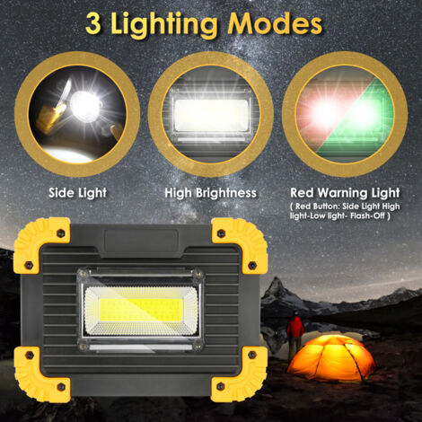 Lampe De Travail Portable Rechargeable 30W 2000LM Projecteur COB LED 3 Modes Etanche Usb Camping Garage Randonnee 91811694