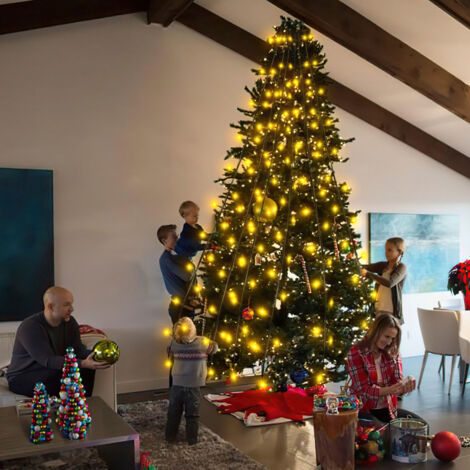 Décoration Noël Extérieur Guirlande De Noël Givrée 1,8m Avec LEDs - Magie Et Féerie Pour Vos Décorations Guirlande Sapin Artificiel 5m