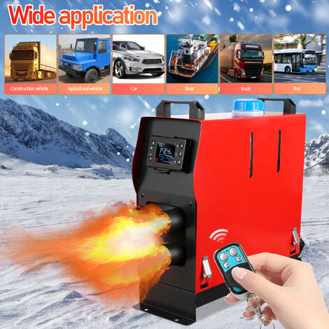 SWANEW Chauffage Diesel 12V 8KW Air Heater avec Silencieux et Interrupteur  Ecran LCD Kit Comple pour