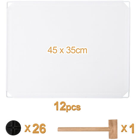 SWANEW Enclos Cage 12Pcs 35x45cm Parc pour petits animaux Clôture modulaire DIY Clôture assemblage facile Blanc
