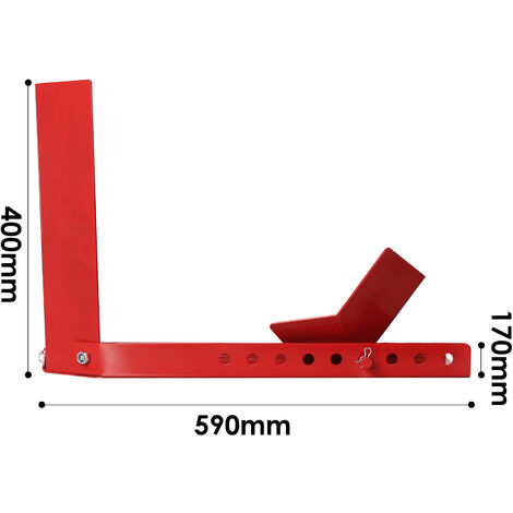  HENGMEI Rail d'aide au chargement de moto pour moto - Pince de  roue avant - Support pour roue de 60 à 145 cm de largeur (1 pièce)