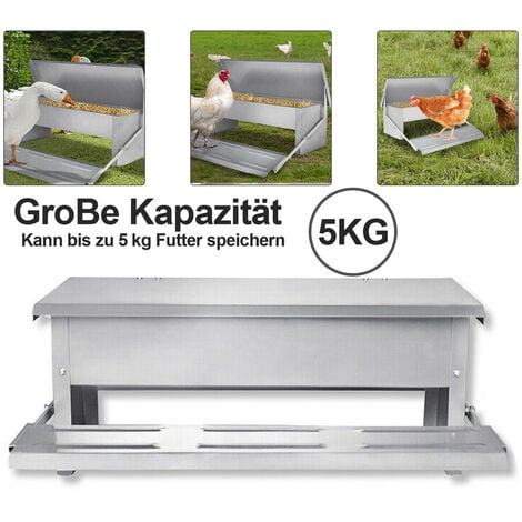 SWANEW Mangeoire automatique pour poules - Capacité : 5 kg - Alimentation automatique pour volailles, poules, canards
