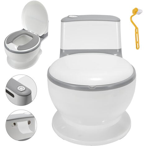 Pot chambre Toilette enfant WC enfant Plastique Blanc gris Antidérapant