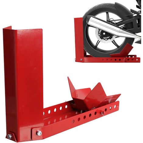 Support béquille de moto arrière lève moto arrière sur roulettes avec  adaptateurs caoutchouc rouge