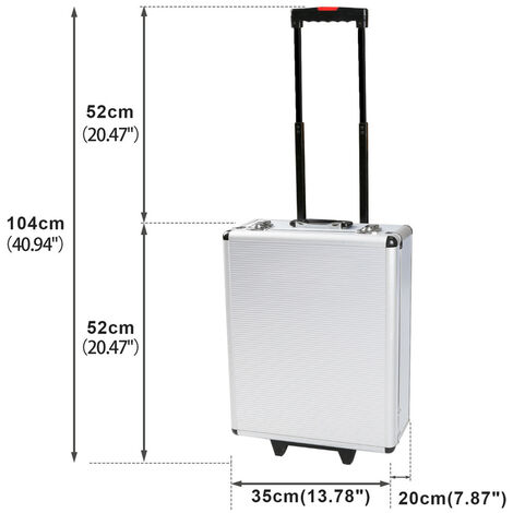 SWANEW Valise multi outils 1031 pièces Noir Boite à Outils Coffre en Acier Chromé Vanadium et Trolley