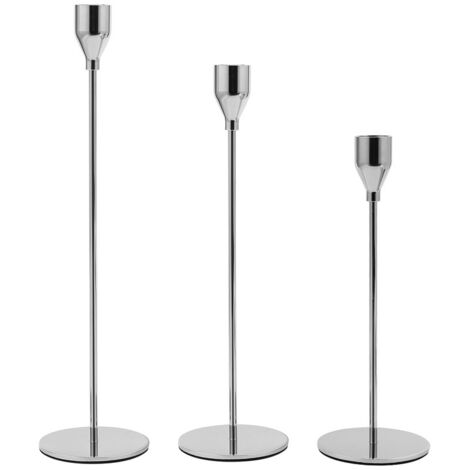 heimzeit Porte-Bougies en Métal à Piquer pour Bougies Piliers jusqu'à 80 mm [4 Pièces] Couleur: Blanc, Design Élégant, Piques pour Couronne de l'Avent pour Une Décoration Raffinée