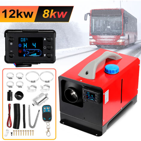 Mophorn – Chauffage diesel 12V 5 kW – Consommation 0,16-0,52 L/h – Plage de température 8-36 ℃ – Réservoir 10 L pour camion et bateau