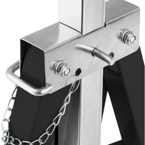 SWANEW 2x Tréteaux télescopiques, Hauteur réglable 80-130cm, Bleu, Charge maximale 200 kg