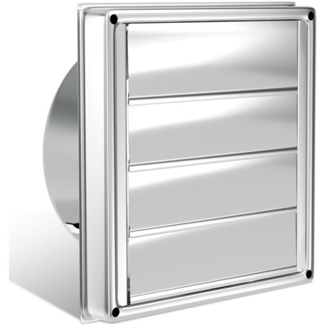 Grille Aeration 150x150mm 100mm Blanc Avec Curseur Moustiquaire