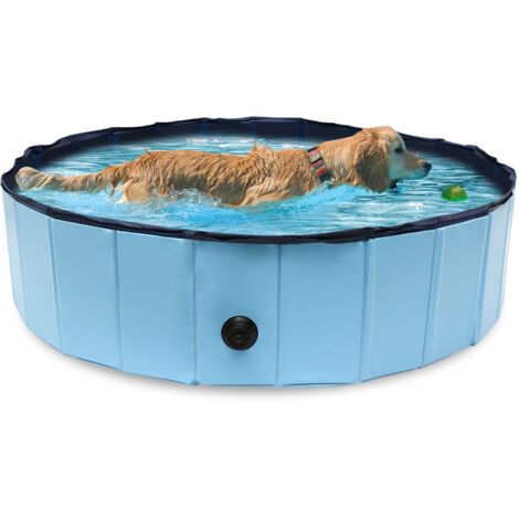 Piscine pliable pour chien et chat - Pataugeoire portable - Piscine antidérapante en PVC pour enfants - Pour jardin, terrasse - Jeux - Jouets