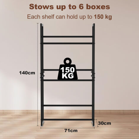 SWANEW 71x30x140cm Étagère à caisses de boissons Étagère à bière Rack à boissons Étagère pour Caisses de Boissons