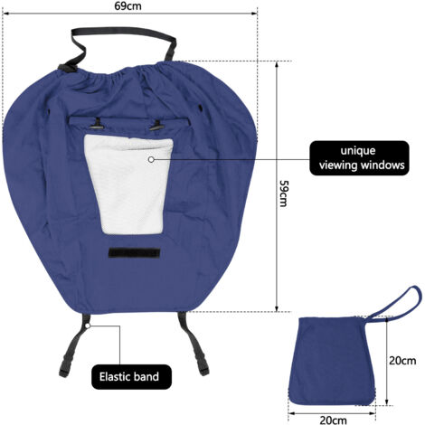 Pare-Soleil Universel Poussette Avec Sac De Rangement - Protection UV50+ Anti-UV Pour Bébé - Réglable