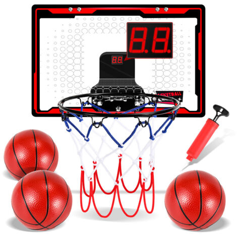 SWANEW Panier De Basket D'intérieur Pour Enfants Avec Tableau De Bord Electronique Et Son Panneau De Basket Suspendu Avec Balles 83683884 SWANEW Panier De Basket D'intérieur Pour Enfants Avec Tableau De Bord Electronique Et Son Panneau De Basket Suspendu Avec Balles 83683884