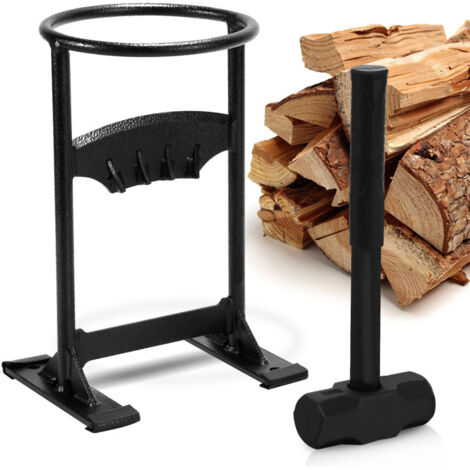 Fendeur De Bois Manuel Portable En Acier à Haute Teneur En Carbone Avec Gants, Petit Coupe-bois Compact Pour Cheminée, Camping En Plein Air (L